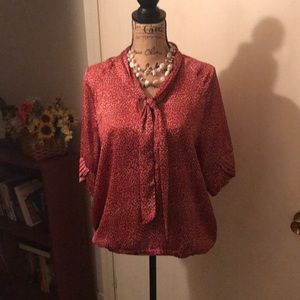 Pink Leopard Print Top